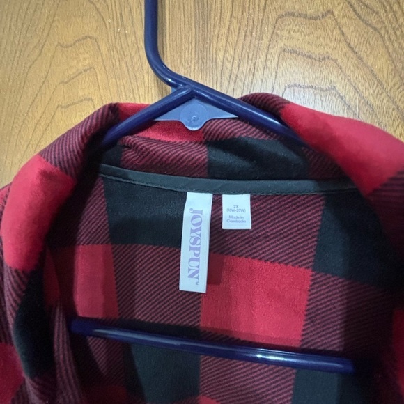 Joyspun Buffalo Plaid Red and Black Velvet Soft Flannel Pajamas 2X - Picture 3 of 10